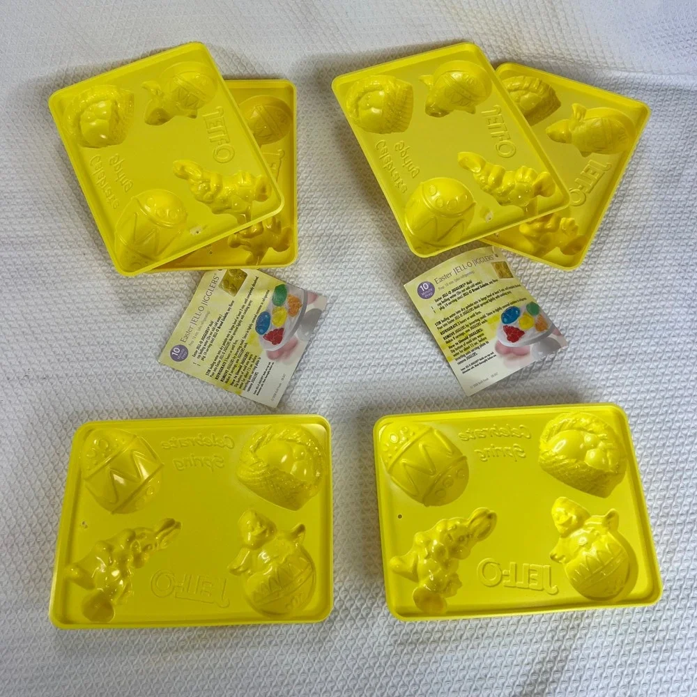 Jell-O Jigglers Easter‎ Molds Lot of 6 Vintage Celebrate Spring Bunny New & Used